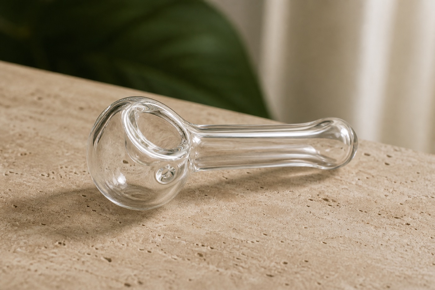 Glass spoon hand pipe